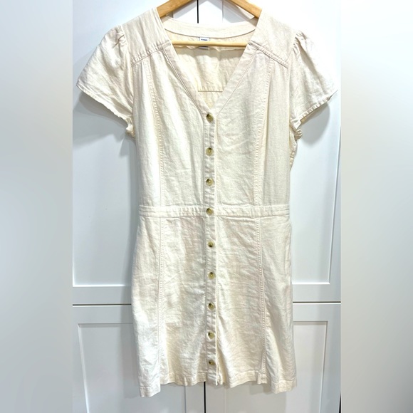 Old Navy Button Front Dress Linen Blend - Picture 1 of 2